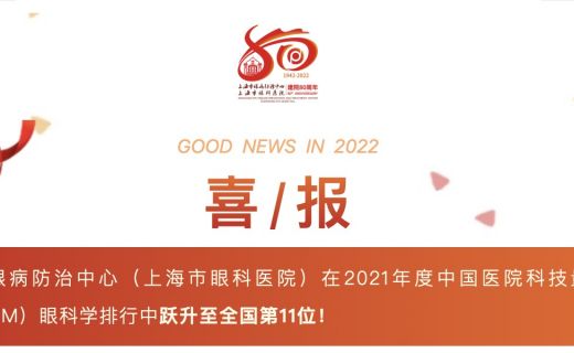 喜报 | 再获佳绩！眼科学全国第11位！